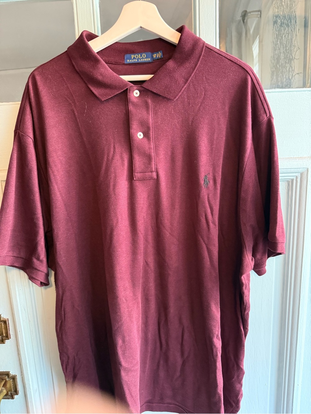 Ralph Lauren Burgundy Polo Shirt with Embroidered Pony